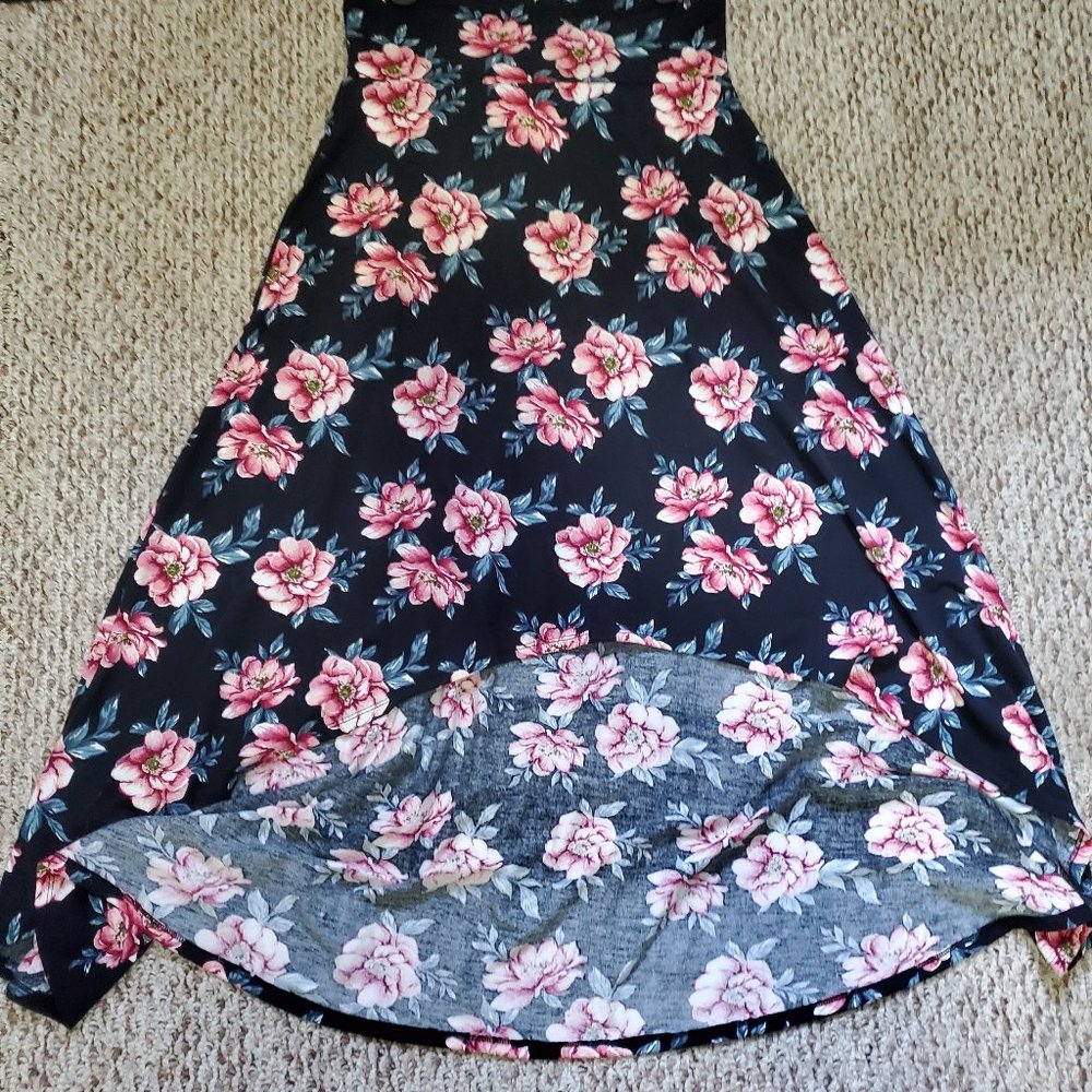 Lularoe medium floral high-low olivia maxi skirt